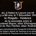 Mardi 7 décembre 2021 à SAULT: inauguration de la plaque commémorative de la création du Maquis Ventoux