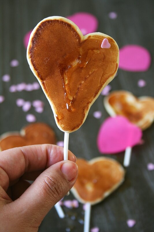 pancakes pops en forme de coer saint valentin 3
