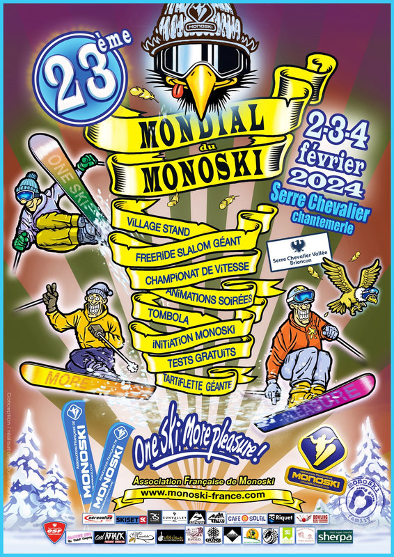 Mondial du Monoski 2024 - Affiche AFM