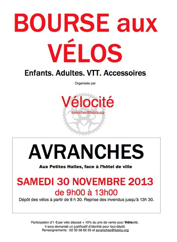 bourse vélos vélocité Avranches novembre 2013