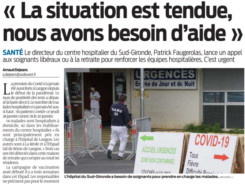 2021 01 29 SO La situation est tendue nous avons besoin d'aide