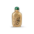 An inside-painted glass 'landscape' snuff bottle, signed Ding Erzhong, dated bingshen year, <b>1896</b>