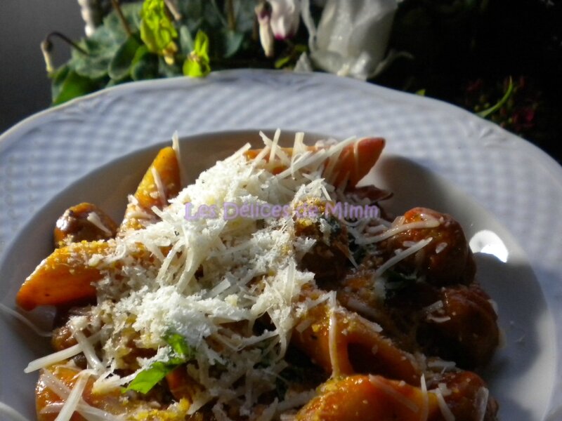One pan pasta aux petites boulettes 4