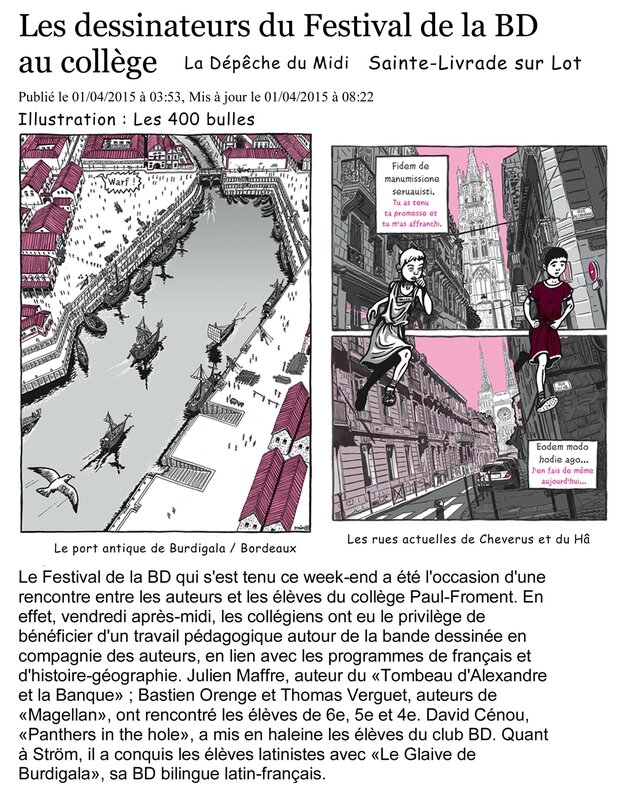 article Dépêche-atelier Paul Froment Ste Livrade 2015-1