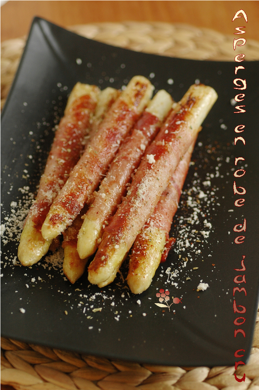 Asperges blanches en robe de jambon cru, origan & parmesan_1