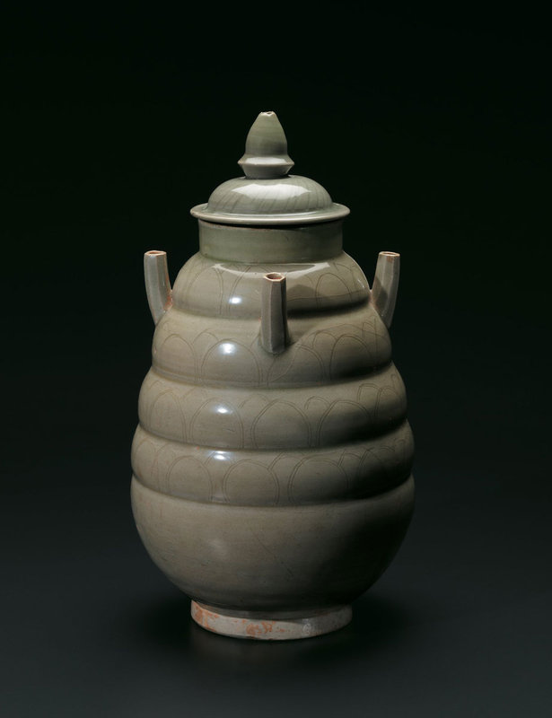 A Longquan Celadon Funerary Jar, Northern Song period, 11th century
