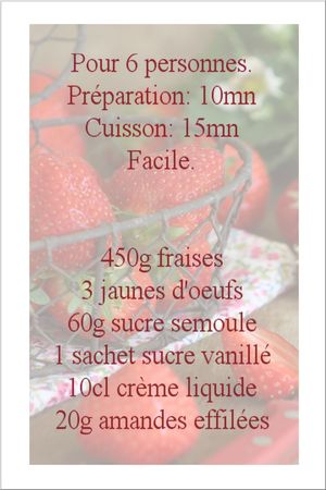 recette gratin fraises