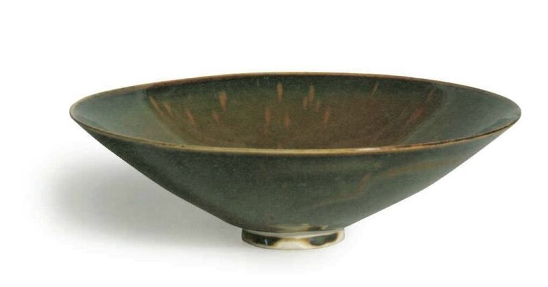 Ding russet-splashed black-glazed conical bowl, Northern Song dynasty, late 11th-early 12th century