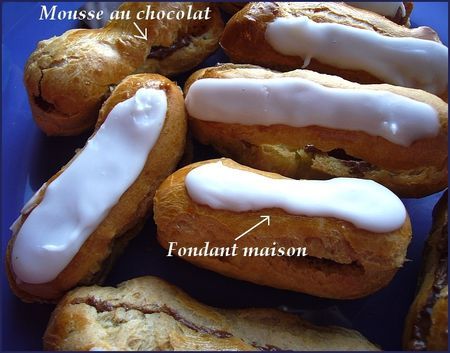 Eclairs à la mousse au chocolat