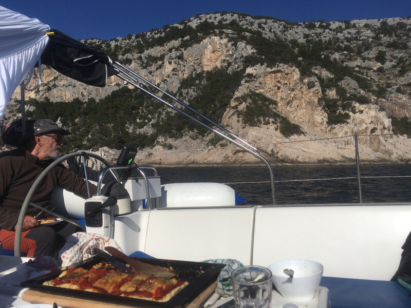 Côte ouest de Dugi Otok, les falaises culminent ici à 200m d’altitude, lundi 16 mars 2020