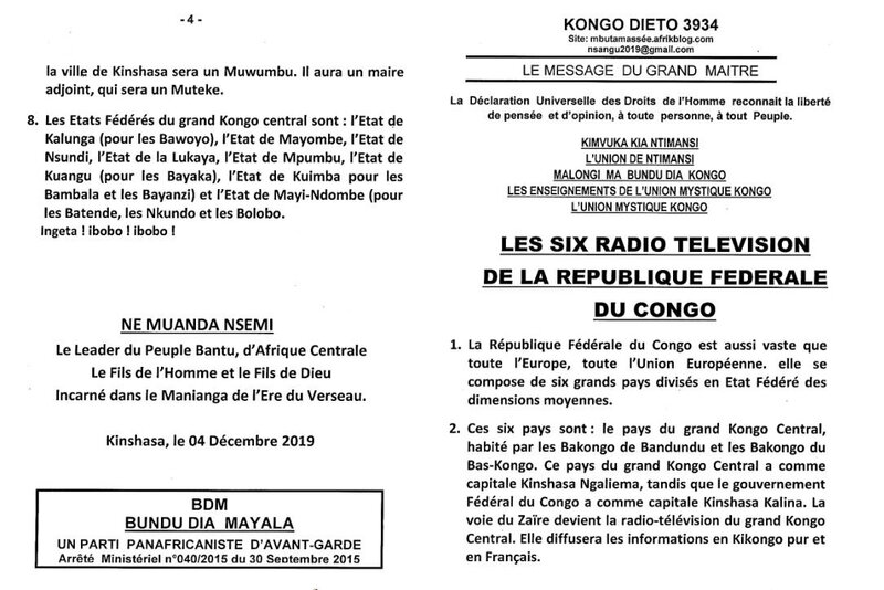 LES SIX RADIO TELEVISION DE LA REPUBLIQUE FEDERALE DU CONGO a