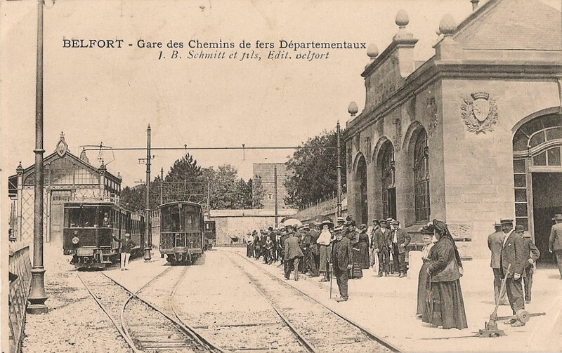 Belfort CPA X Rue Cavalerie Gare Tramway Départementale 2 trams