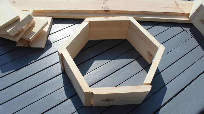 m diy etagere hexagonales