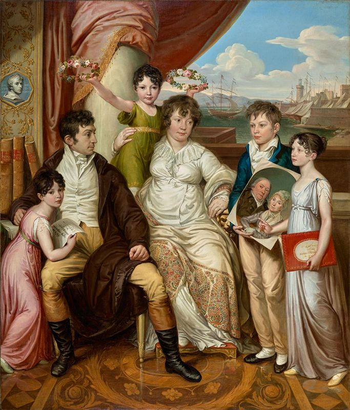 1810 Johann Christian Edler von Bruchmann family by Josef Abel
