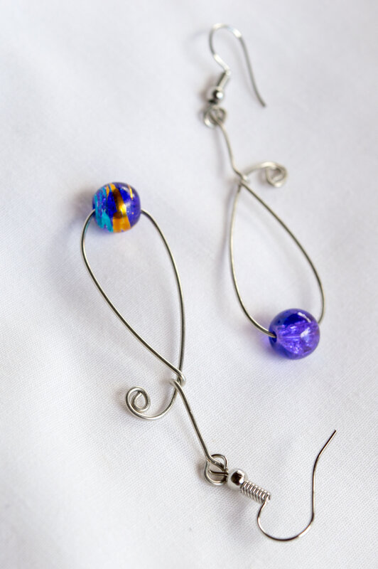 Boucles d'oreilles fil d'argent-8