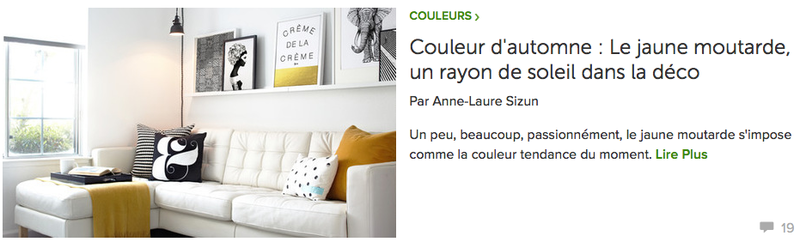 article AL Sizun pour Houzz: jaune moutarde