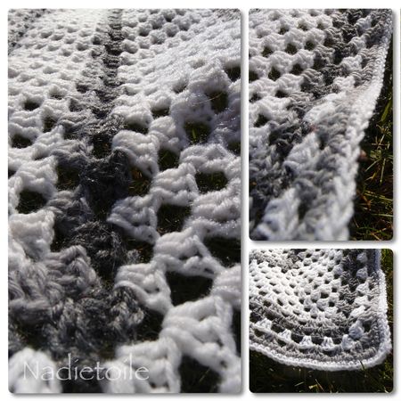 couverture crochet bébé gris 3