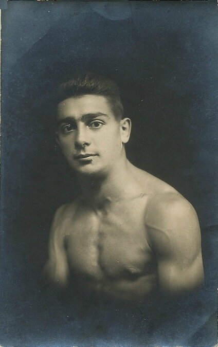 CPhoto Belfort Boxeur Paul Fritsch Autographe Nevers 1921 Champion Olympique Recto