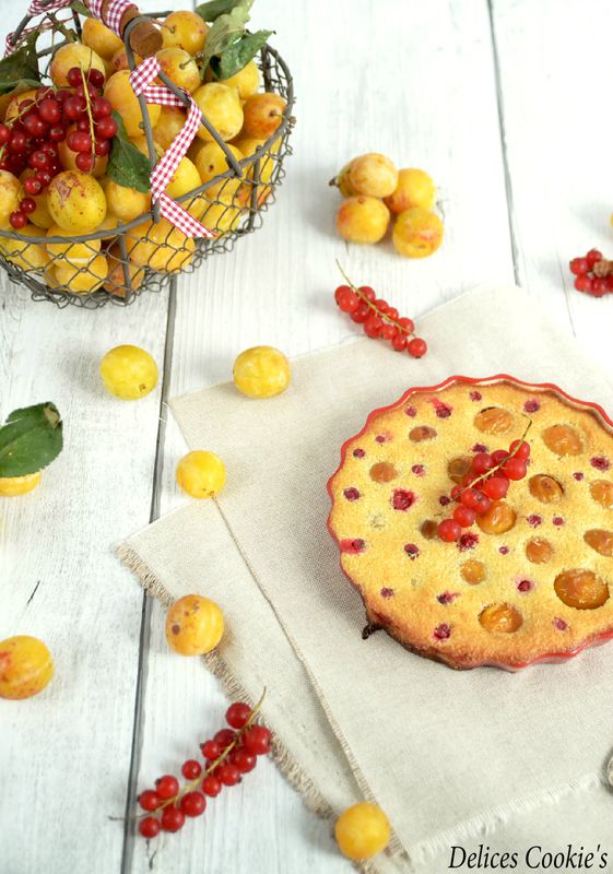 clafoutis mirabelles IG bas groseilles noix de coco