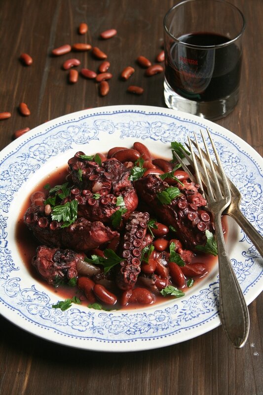 Poulpe (chatrou)aux haricots rouges à l'antillaise 1