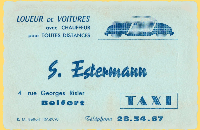 Carte visite Belfort Taxi S