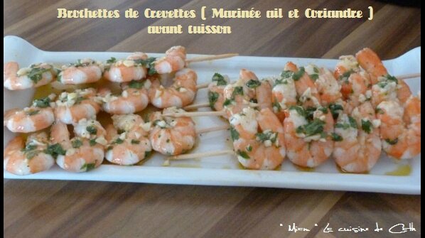 brochettes de crevettes