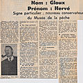 Hervé <b>Gloux</b>, conservateur de musée de 1975 à 1995 - 1