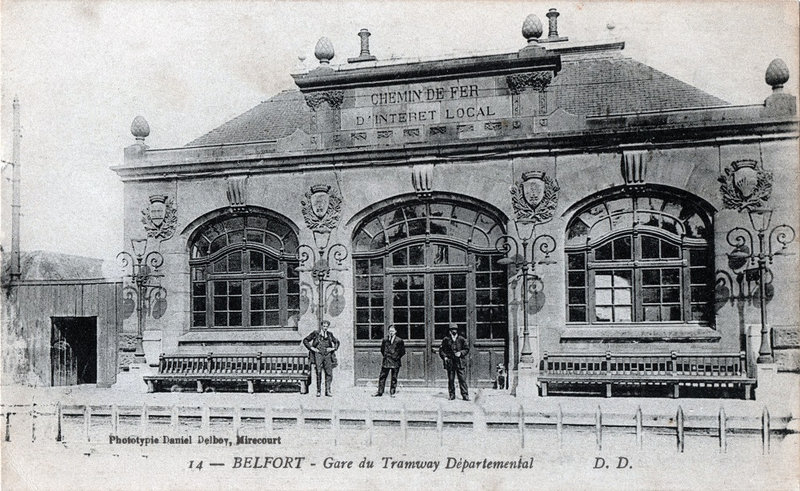 CPA Belfort Bâtiment Gare 1913-25