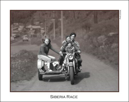 photo de russie, photo de sibérie, photo de side-car, photo de vielle moto