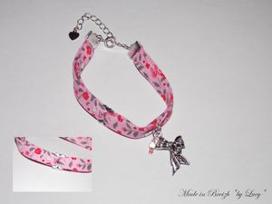 bracelet noeud rose