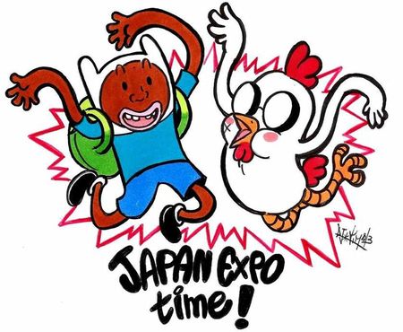 Japan expo comic con 2013 parc des expositions Adventure time parody cartoon network Djiguito Chocoblog de djigui tim