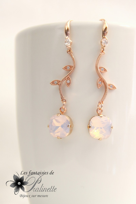 bijoux-mariage-boucles-d-oreilles-rose-gold-feuilles-et-cristal-rose-opal