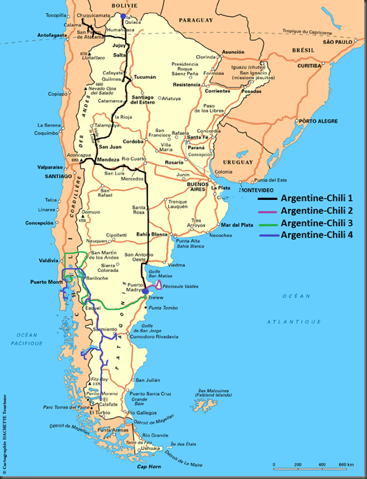 carte argentine chili