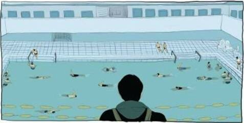 gout du chlore vue piscine