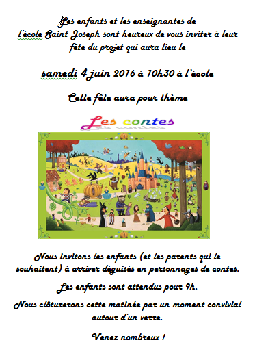 invit fête projet 4 juin 2016