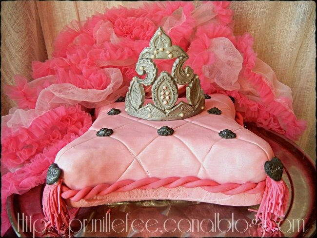 gateau coussin de princesse prunille fait son show