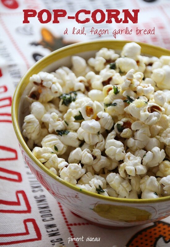pop-corn à l'ail - garlic popcorn