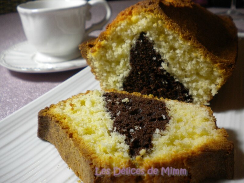 Cake marbré noix de coco-chocolat 4