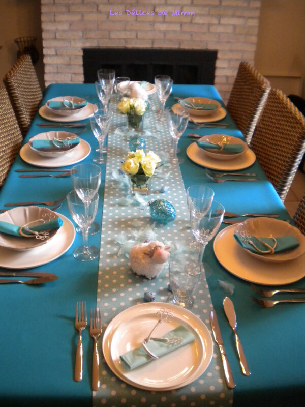 Ma table de Pâques couleur Mer du Sud 2