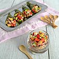 Tartare de saumon, chou cabus & fraises en cornets...IG bas (Battle Food #10)