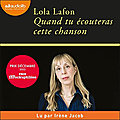 Quand tu écouteras cette chanson, de Lola Lafon & Lu par <b>Irène</b> <b>Jacob</b>