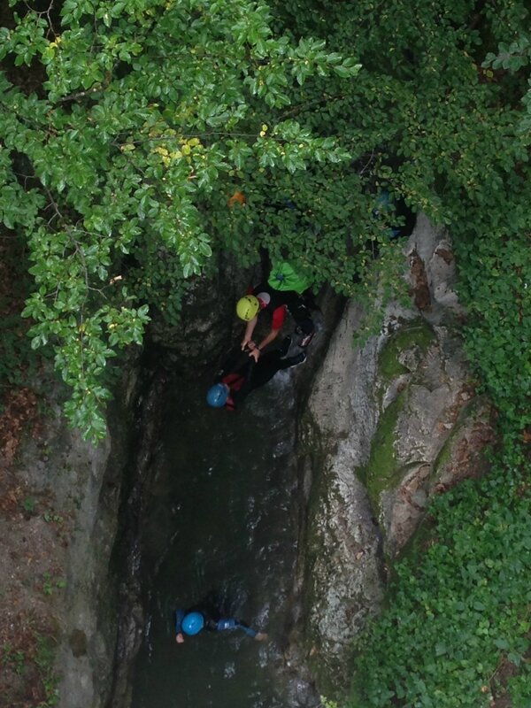 Canyoning au pont du Diable, dans les Bauges, 18/07/15