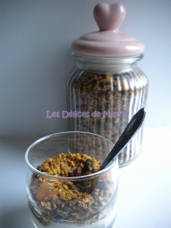 Granola maison au sirop d’érable et aux fruits secs