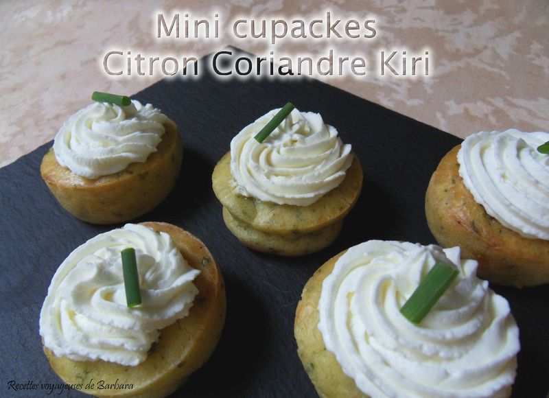 mini cupcake citron coriandre kiri