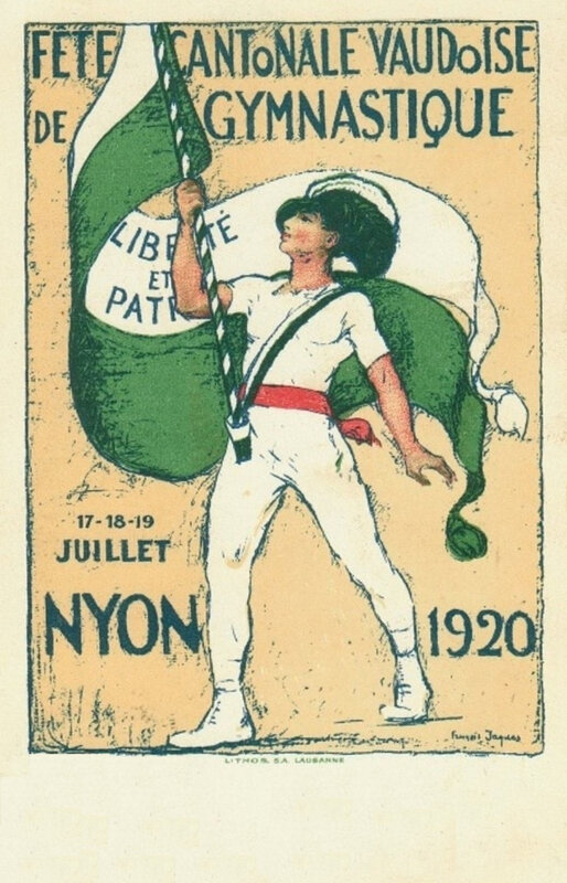 CPA Nyon Fêtes gymnastique 1920