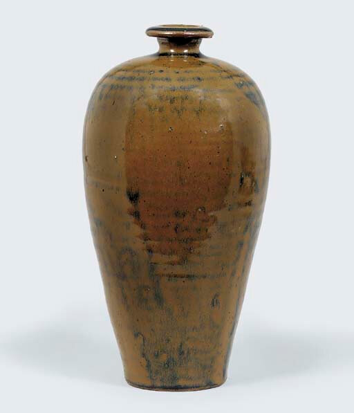 A brown and black-glazed vase, meiping, Song dynasty (960-1279)