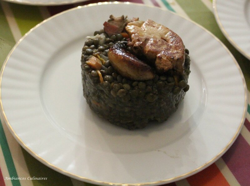 terrine de lentilles vertes foie gras Ambiances culinaires