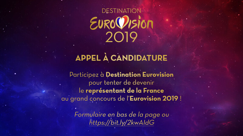 Destination Eurovision - appe candidatures 2
