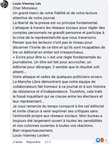 Louis-Vianney Leclerc_ La Manche Libre_election presidentielle_2022_polémique_facebook_abstention