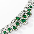 <b>Emerald</b> <b>and</b> <b>Diamond</b> <b>Necklace</b> <b>and</b> Pair of Matching Pendent Earrings, House of Taylor Jewelry; <b>and</b> <b>Emerald</b> <b>and</b> <b>Diamond</b> Ring